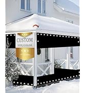 FoundGo Heavy Duty Garage Curtain with Windows,Privacy Garage Curtain Outdoor Waterproof Windproo...