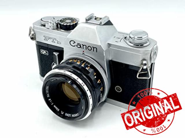 Canon FTb-QL Manual Focus SLR Camera With Canon 50mm f/1.8 FL Lens (Renewed)