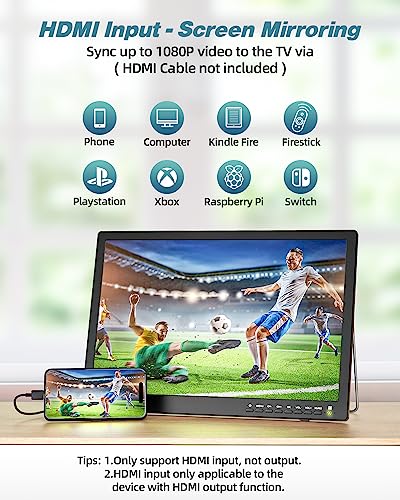 Desobry Portable TV with Antenna ATSC Tuner