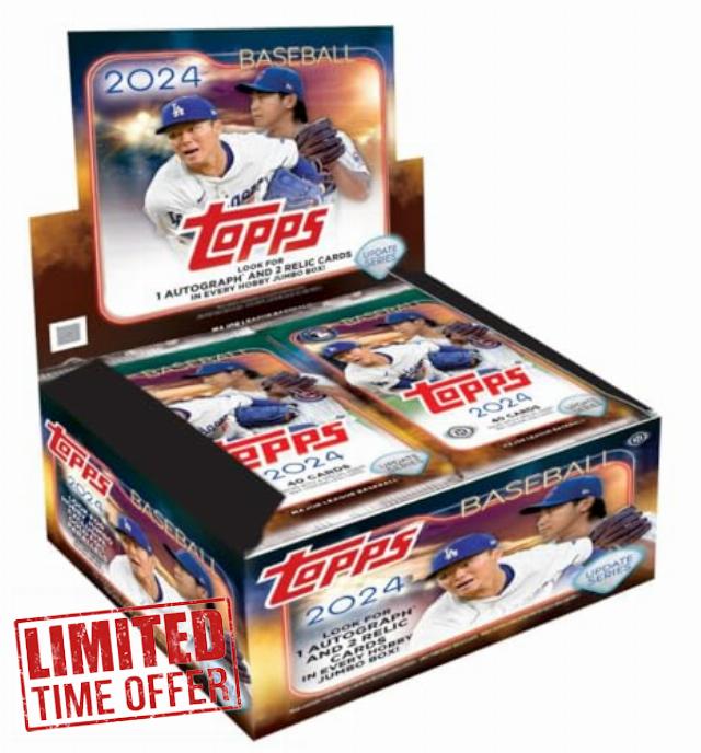 2024 Topps Update Baseball Sealed Hobby Jumbo HTA Box (1 Autograph And 2 Relic Per Box) - Look For Paul Skenes RC