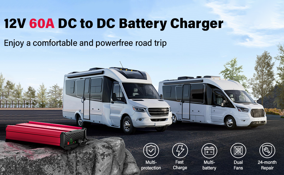 FOVAL 12V 60A DC to DC Battery Charger