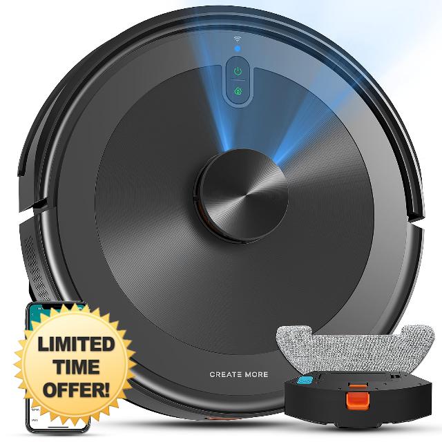 Bagotte Robot Vacuum and Mop Combo with Mapping