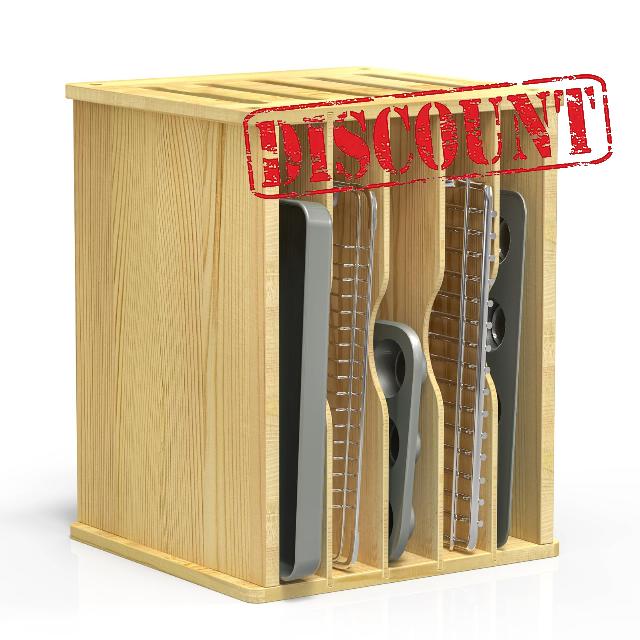 5pcs Wooden Cabinet Tray Dividers