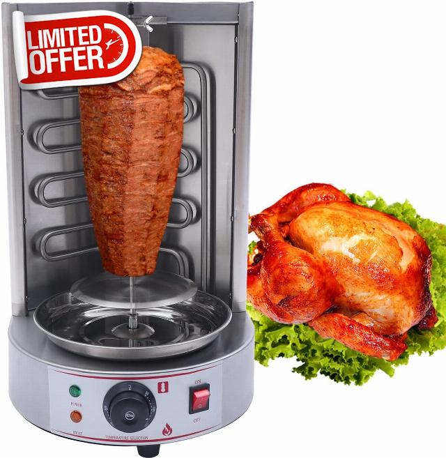 Electric Shawarma Machine Commercial Vertical Rotisserie Rotating Barbecue Oven Shawarma Grill Machine