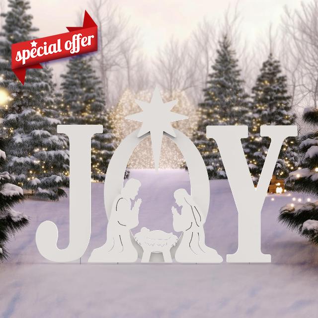 Outdoor JOY Nativity Set