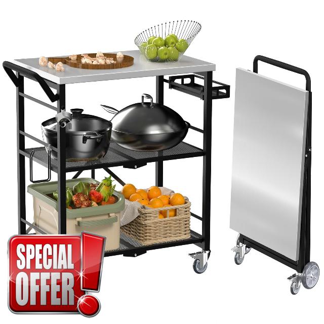 Folding Grill Cart
