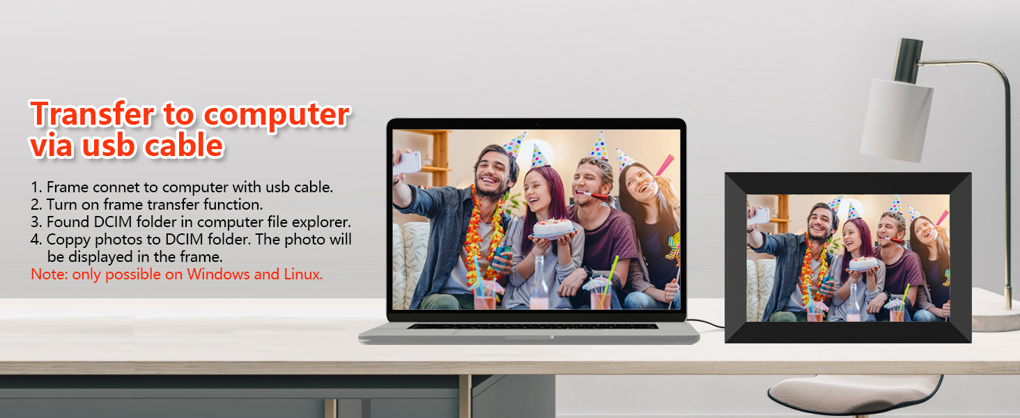 FRAMEO 10.1 Inch Smart WiFi Digital Photo Frame Digital Picture Frame
