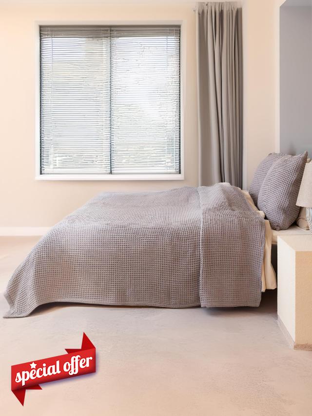 Waffle Bedspread Set of 3 Pieces