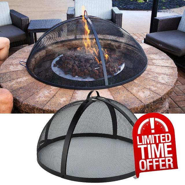 Outdoor Fire Pit Spark Screen Cover