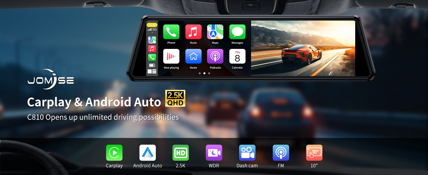 car play rear view mirror