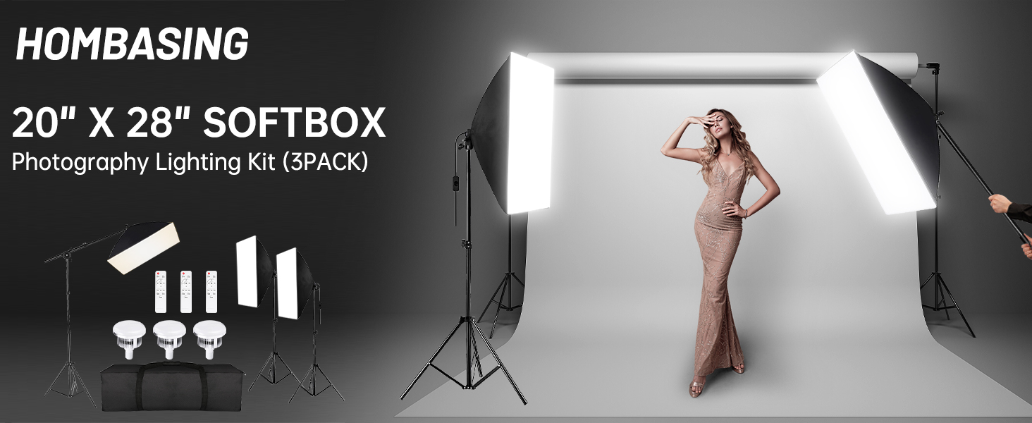 Softbox Photography Lighting Kit