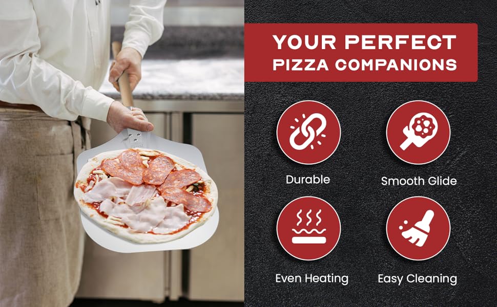 pizza steel, pizza baking pan, pizza oven accessories kit, pizza pan for oven, 12 inch pizza pan