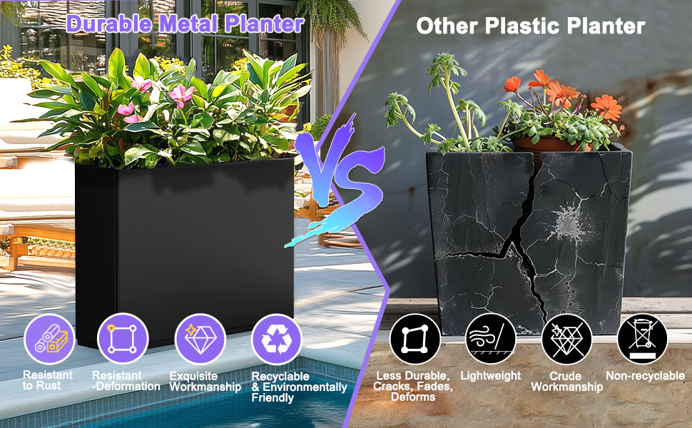 metal planter large