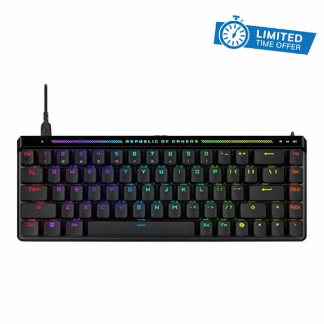 ROG Falchion Ace HFX 65% gaming keyboard with ROG HFX magnetic switches