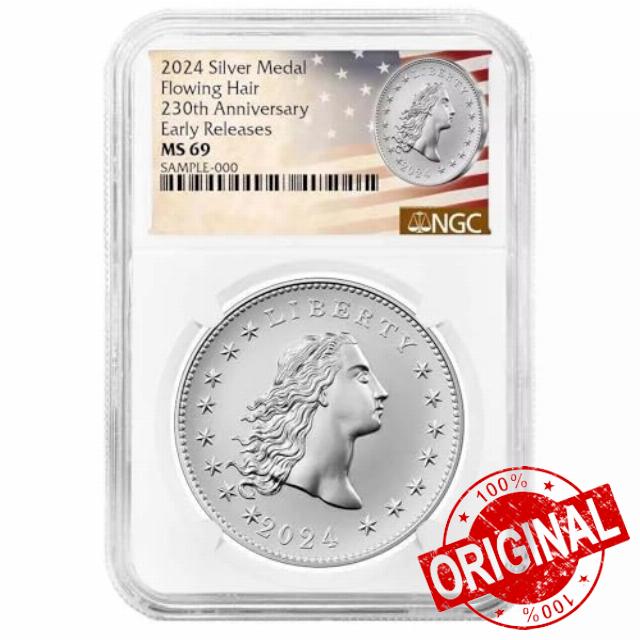 2024 Silver Flowing Hair Medal