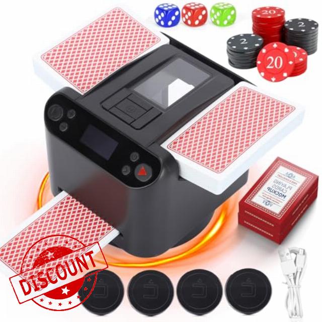 Automatic Card Shuffler and Dealer 2-in-1
