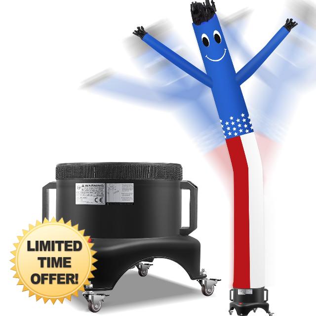 12FT Flag Inflatable Dancing Man with 3/4HP Blower