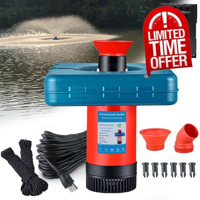 Pond Fountain Aerator with Time Switch - 110V