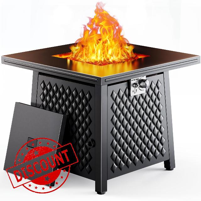 Ciays 28 Inch Gas Fire Pit Table