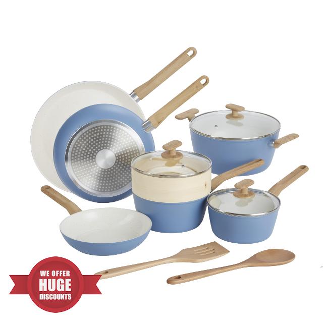GoodCook 12-Piece Healthy Ceramic Titanium-Infused Cookware Set