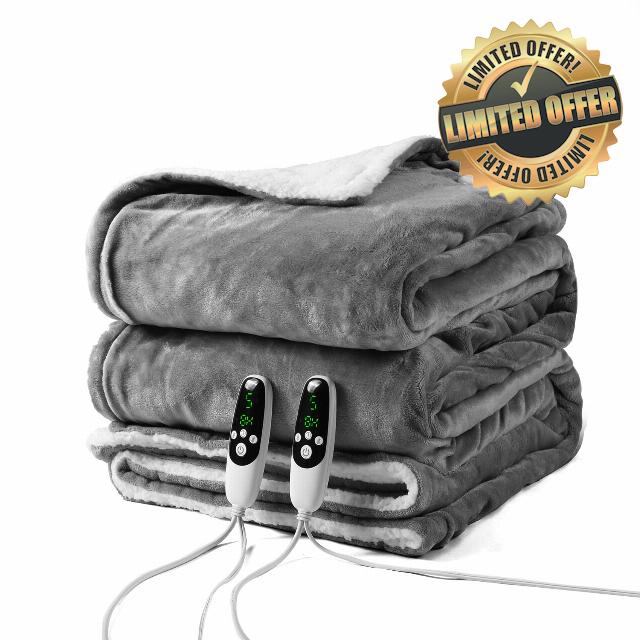 Flannel Electric Blanket King Dual Control