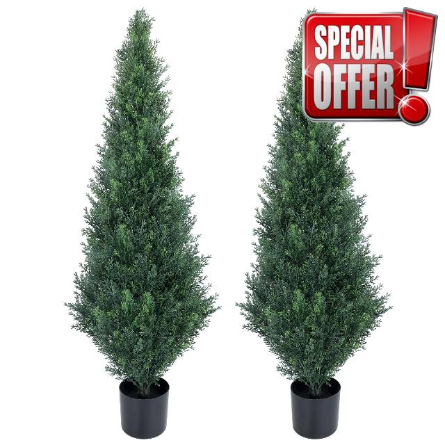 Artificial Cedar Topiary Trees
