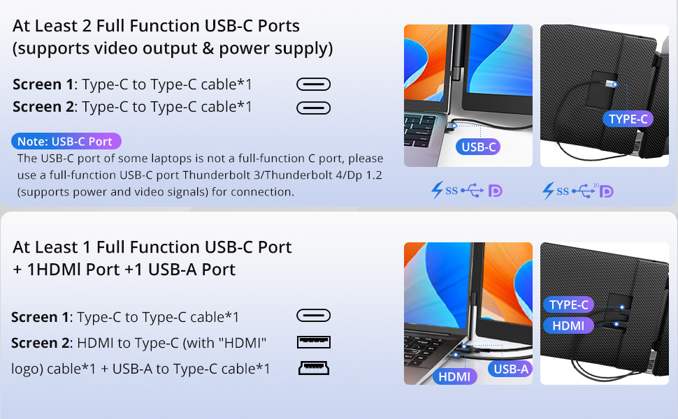 14 inch triple screen laptop monitor extender