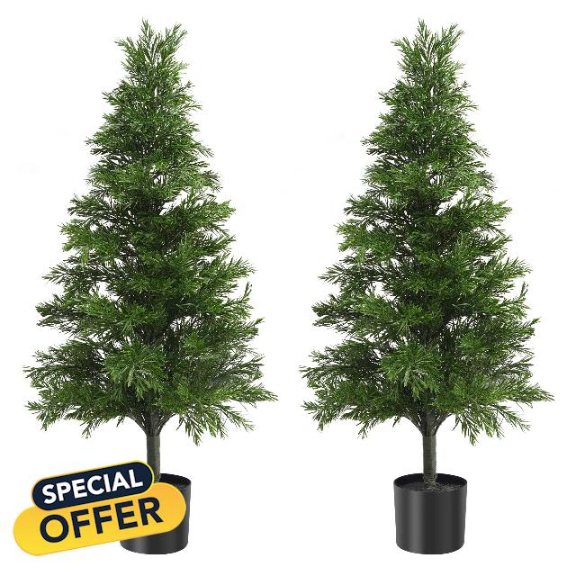 48 Inch Artificial Fir Topiary Tree
