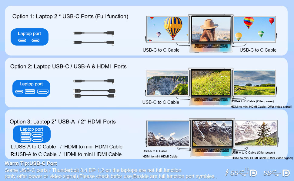 4-portable monitor for laptop screen extender laptop portable monitor triple monitor for laptop