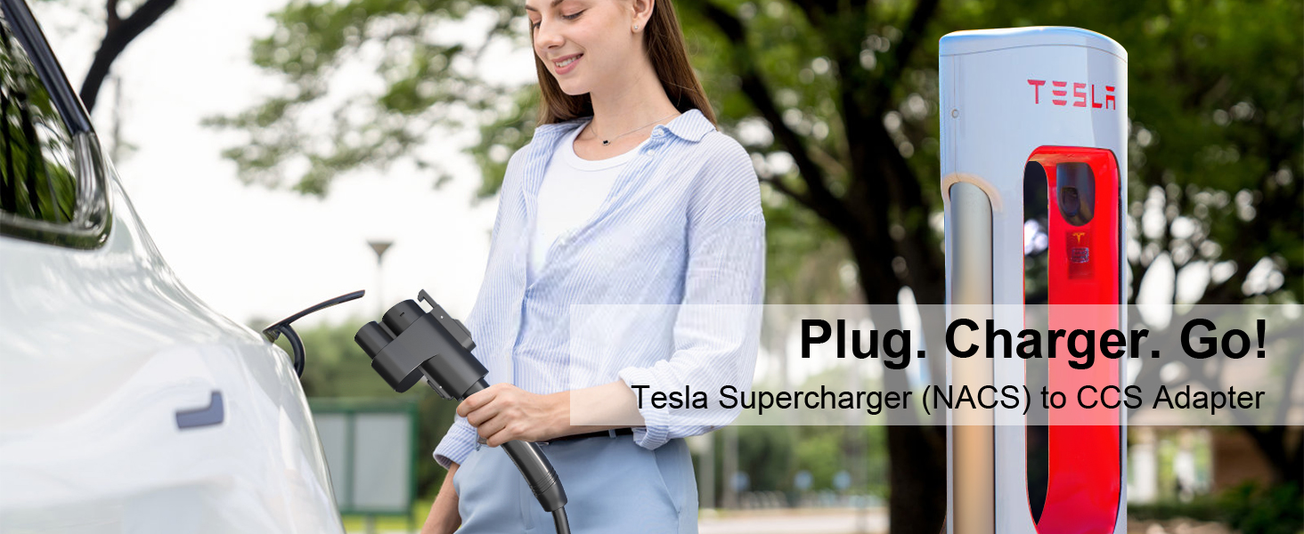 Tesla Supercharger NACS to CCS1 Electric Vehicle Adapter - 500 Amps / 1,000V 250KW DC Fast Charging
