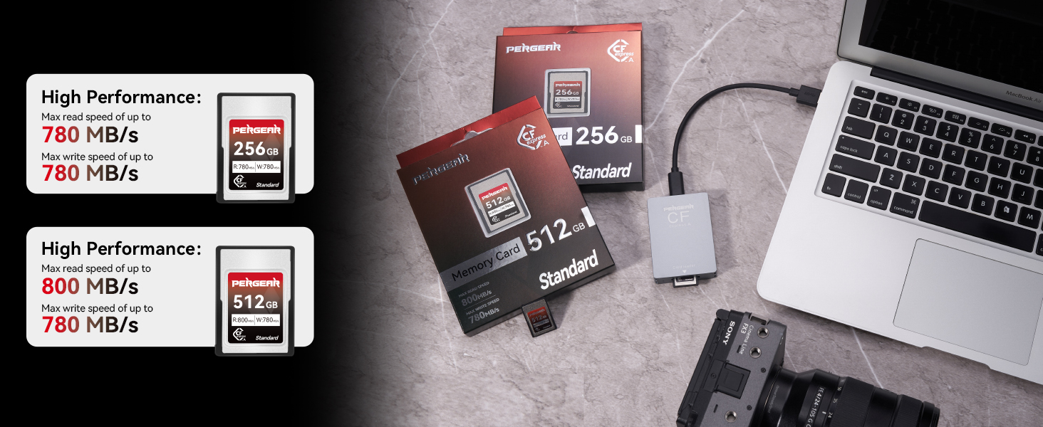 Pergear 256GB 512GB CFexpress Type A Memory Card