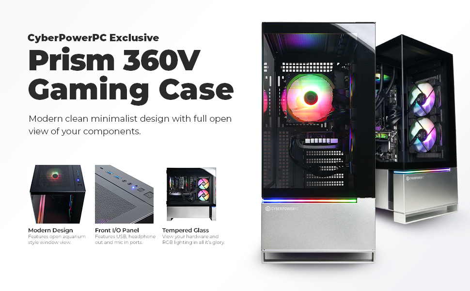 CyberPowerPC Prism 360V Gaming Case