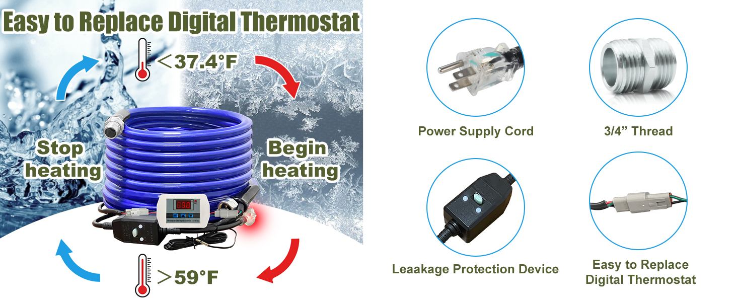 replaceable digital display thermostat