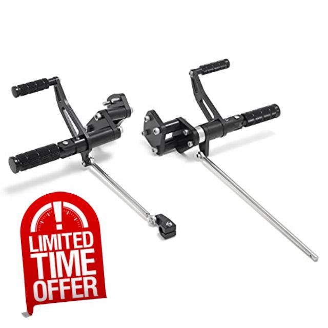 TOFR CNC 10" Forward Controls Foot Pegs Levers Linkages for Harley Davidson 2014-2023 Sportster 883 1200 XL883 XL1200 Iron 883 1200 Forty Eight 1200 Seventy Two 1200