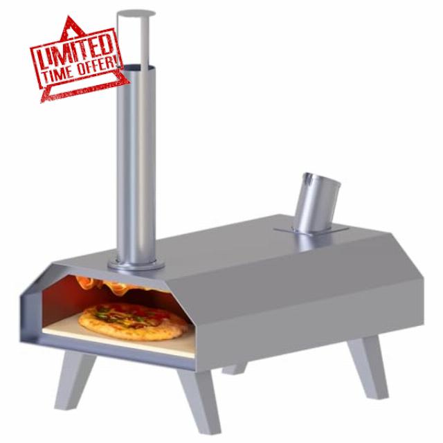GasOne Pizza Oven Outdoor – 12-inch Wood Pellet Portable Pizza Oven – Pizza Maker Oven for Party