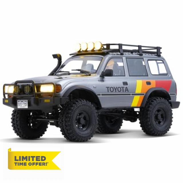 FMS RC Crawler 1/10 FCX10 Land Cruiser LC80 RS Toyota Licensed 4WD 2.4Ghz RC Rock Truck Hobby Grade RC Car Model Climbing Car Remote Control Car Off Road Vehicle for Adults FMS11042RSGY