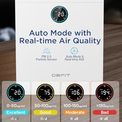 DBFIT H13 HEPA Air Purifier with Washable Filter