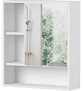 ChooChoo Bathroom Wall Cabinet with Towels Bar, 23.6
