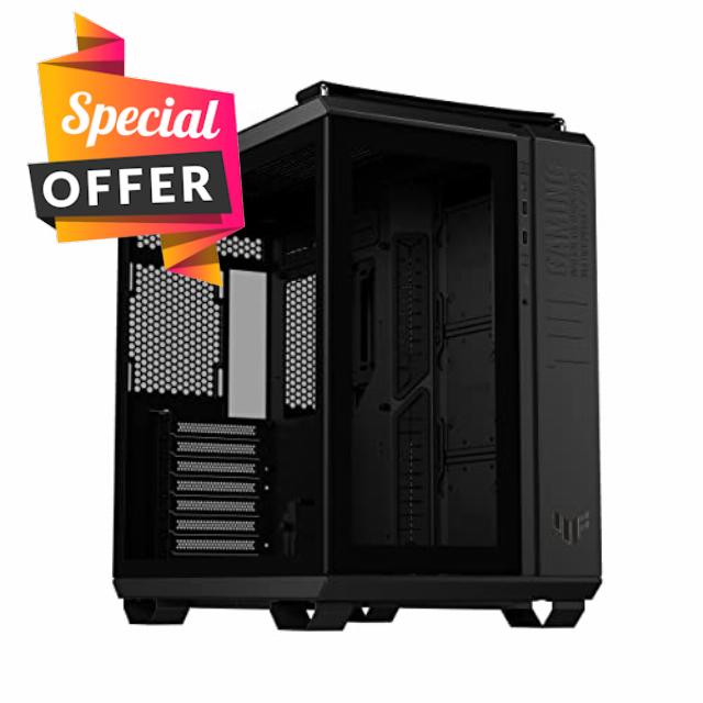 ASUS TUF Gaming GT502 ATX Mid-Tower Computer Case with Front Panel RGB Button