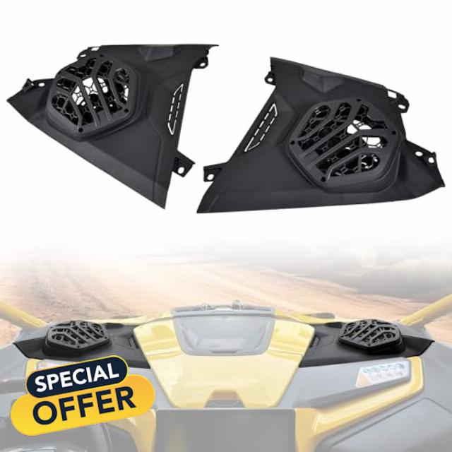 6.5" Front Dash Speaker Pods Panels for Can Am Maverick R 2024+
