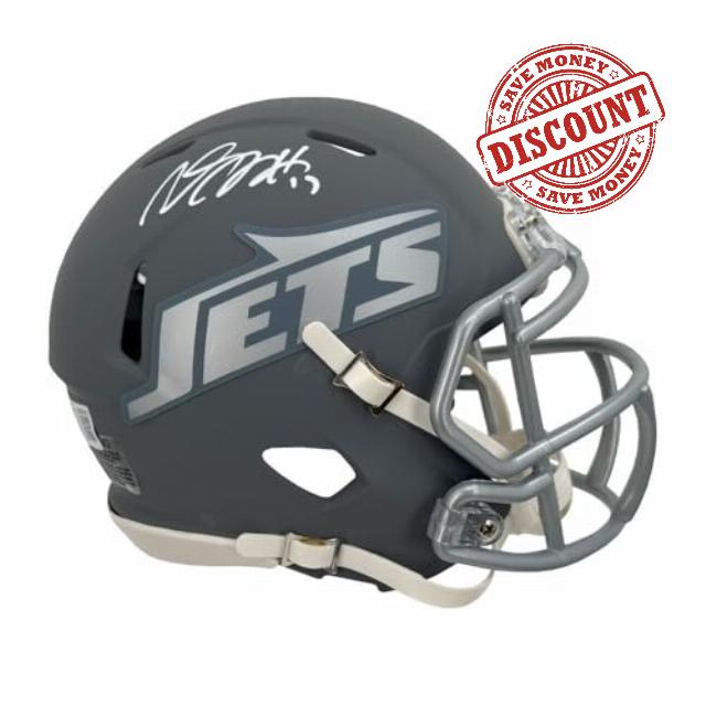 Davante Adams Autographed New York Slate Mini Football Helmet - BAS