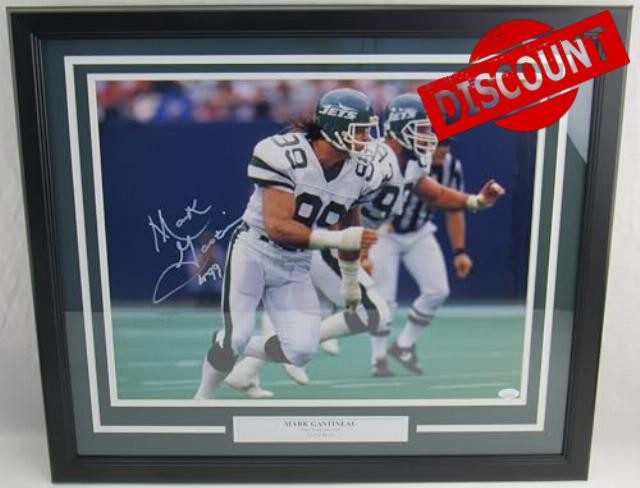 Mark Gastineau Autographed Football Photo - Hand Signed with James Spence Authentication (JSA)