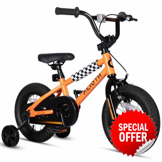BMX Style Kids Bike for 2-8 Years Old Boys Girls Toddlers 12 14 16 Inches Bicycle with Training Wheels Coaster Brake