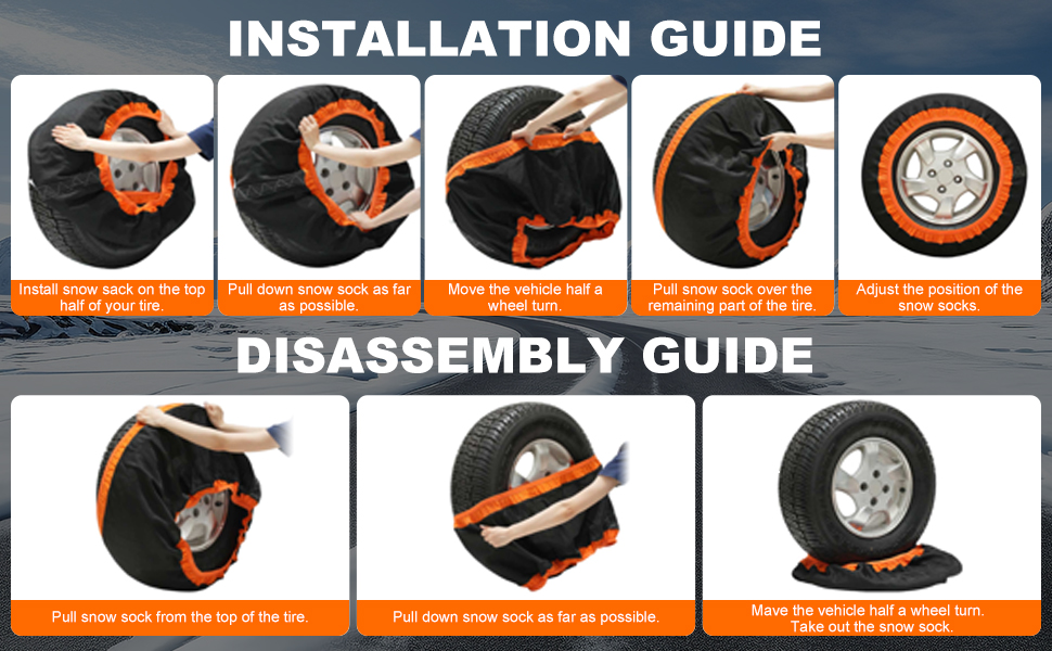 Automotive Snow Socks for Tires