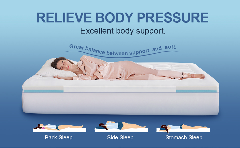 thick 2in1 memory foam mattress topper