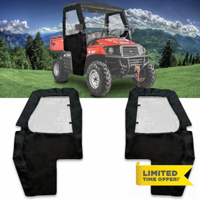 Hisun 400 Soft Side Doors Cab Enclosure 900D Compatible with Coleman 400 UT400 Outfitter 400 Zipper Window