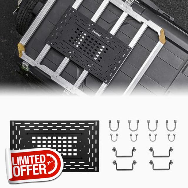 Roof Rack Cargo Carrier - Universal Roof Rack MOLLE Panel for Car Top Luggage Holder