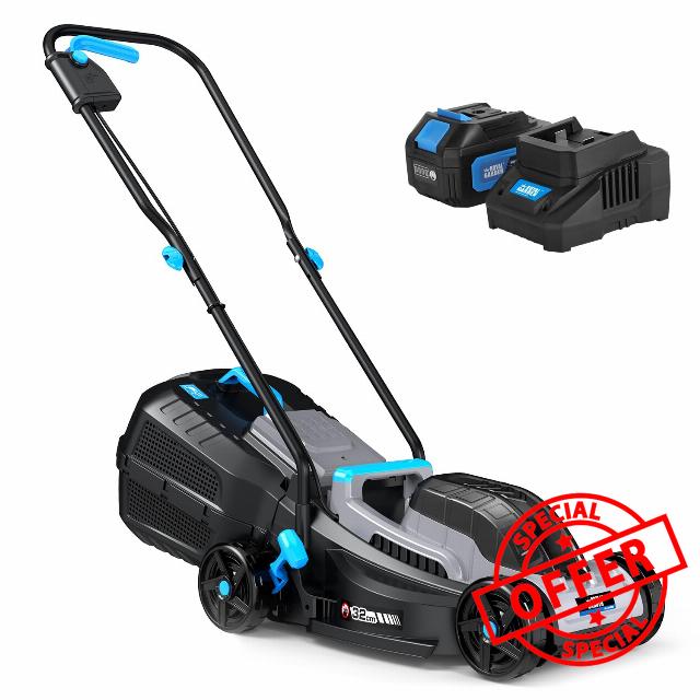 ROYAL GARDEN 13-Inch Brushless Cordless (Push) Lawn Mower 20V Max