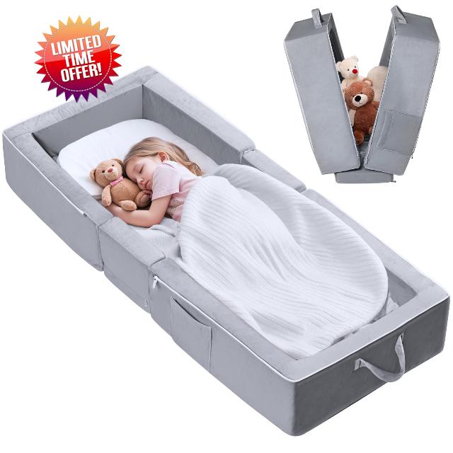 REAWUL Portable Folding Toddler Travel Bed