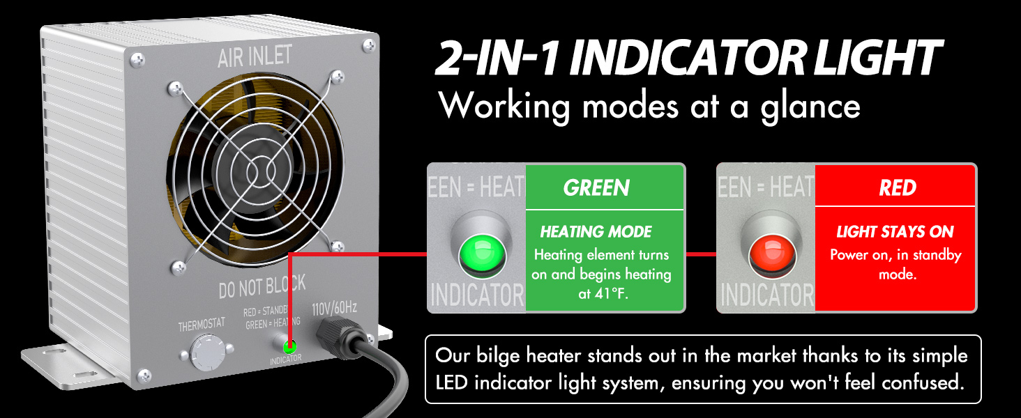 Boat Bilge Engine Compartment Heater